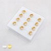 MULTI CZ CELESTIAL CRESCENT MOON AND STARS 316L SURGICAL STEEL L-SHAPE NOSE BOX